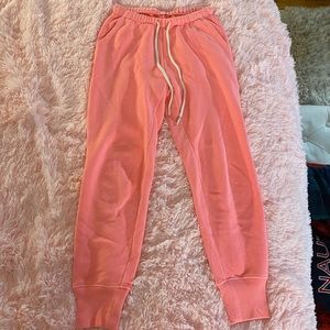 Pink sweatpants